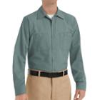 Men's Red Kap Classic-fit Industrial Button-down Work Shirt, Size: Small, Green