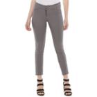Juniors' Candie's&reg; Audrey Gray Zip-front Pants, Girl's, Size: 9, Dark Grey