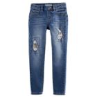 Girls 4-12 Sonoma Goods For Life&trade; Sequin Rip Jeans, Size: 6, Blue (navy)