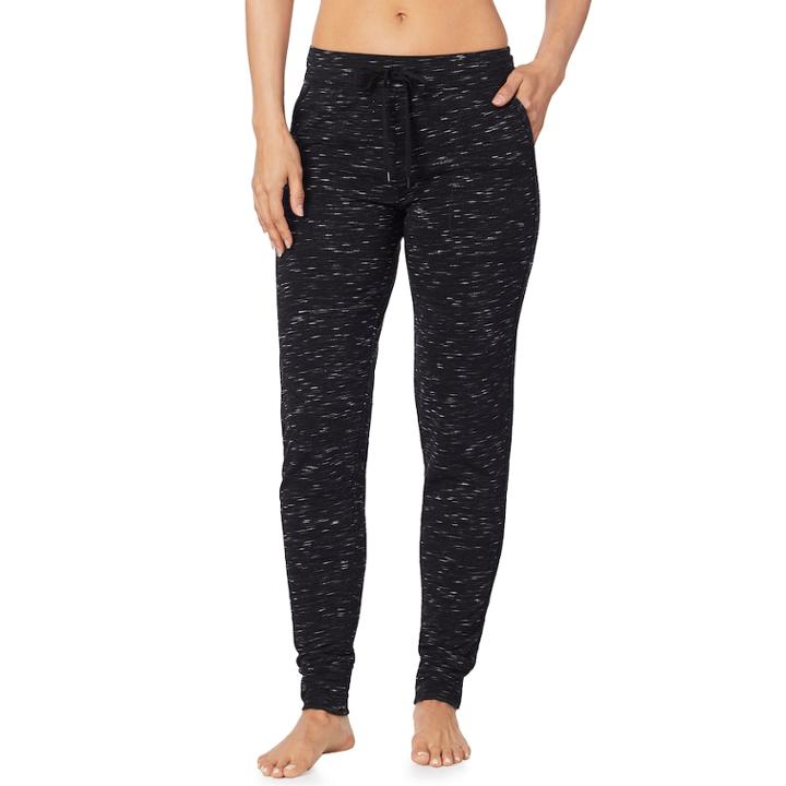 Women's Cuddl Duds Comfortwear Fleece Jogger Pants, Size: Medium, Grey (charcoal)