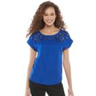 Women's Apt. 9&reg; Embellished Bar Back Tee, Size: Xl, Blue