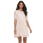 Women's Sharagano Lace Trapeze Dress, Size: 8, Pink Other