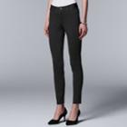 Women's Simply Vera Vera Wang Everyday Luxury Ponte Skinny Pants, Size: Small, Dark Grey