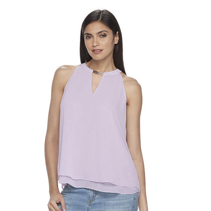 Women's Jennifer Lopez Keyhole Tank, Size: Small, Brt Purple