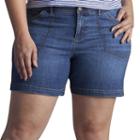 Plus Size Lee Matteo Pork Chop Pocket Shorts, Women's, Size: 18 - Regular, Dark Blue