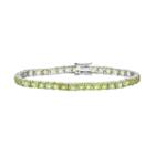 Sterling Silver Peridot Tennis Bracelet, Women's, Size: 7.25, Green