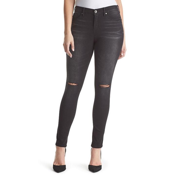 Women's Gloria Vanderbilt Movement Curvy Fit Skinny Jeans, Size: 4 - Regular, Black