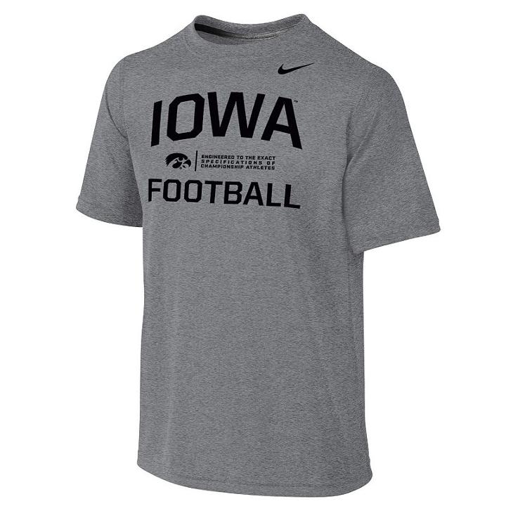 Boys 8-20 Nike Iowa Hawkeyes Legend Lift Dri-fit Tee, Boy's, Size: S(8), Grey Other