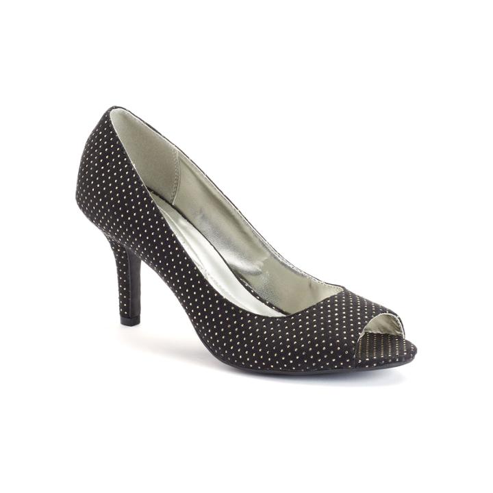 Andrew Geller Uriel Women's Peep-toe Pumps, Size: 7.5, Black