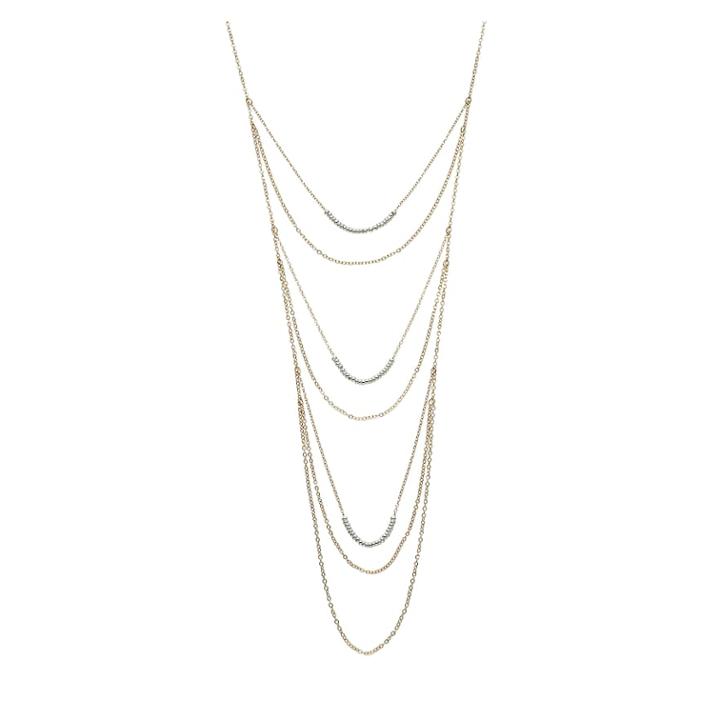 Lc Lauren Conrad Two-tone Long Layered Necklace, Women's, Multicolor