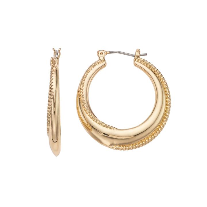 Napier Rope Twist Hoop Earrings, Women's, Gold