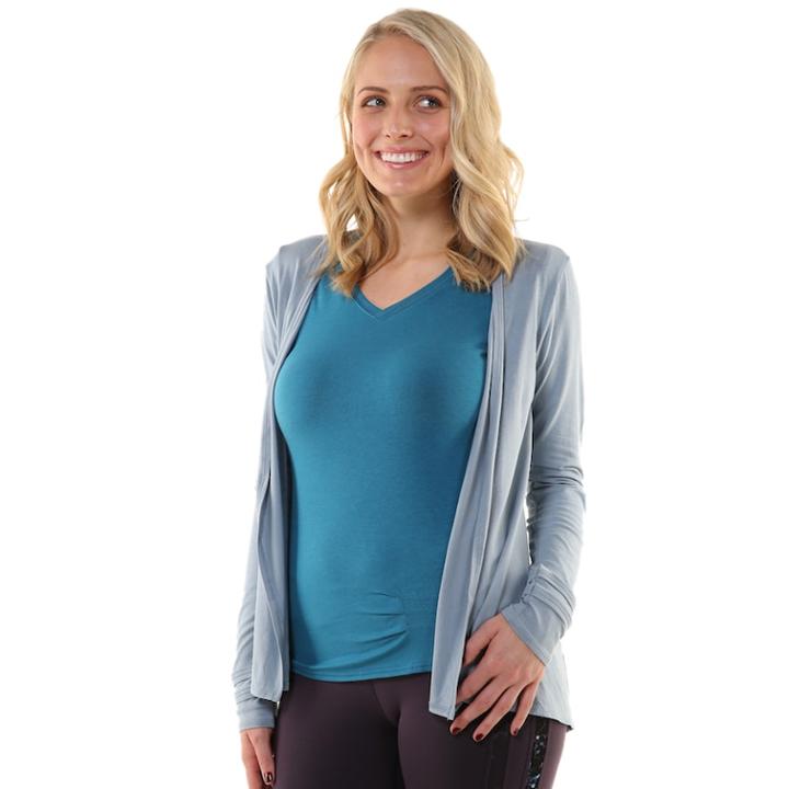 Women's Soybu Ivy Long Sleeve Cardigan, Size: Large, Blue Other