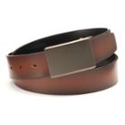 Men's Apt. 9&reg; Matte Plaque Reversible Leather Belt, Size: 32, Dark Brown