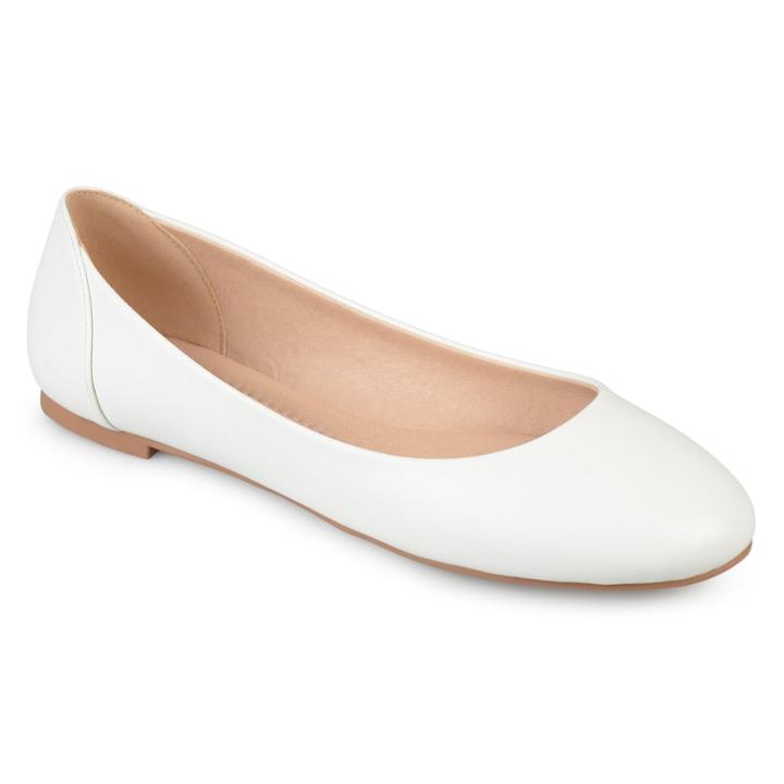 Journee Collection Kavn Women's Ballet Flats, Size: Medium (11), White