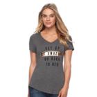 Women's Apt. 9&reg; V-neck Graphic Tee, Size: Medium, Light Grey