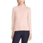 Women's Chaps Ribbed Turtleneck Sweater, Size: Large, Pink