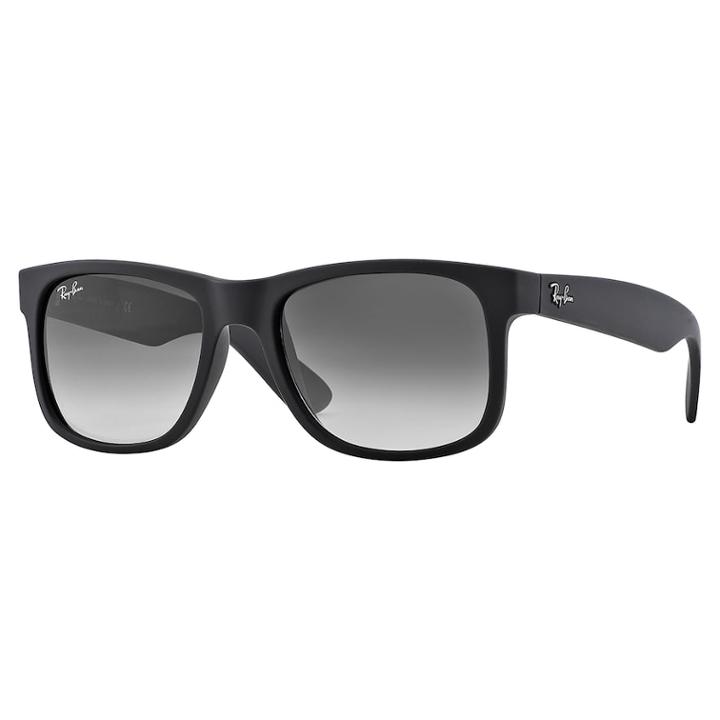Ray-ban Justin Rb4165 51mm Rectangle Gradient Sunglasses, Adult Unisex, Black