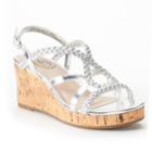 So&reg; Lion Tamer Girls' Wedge Sandals, Size: 13, Light Grey