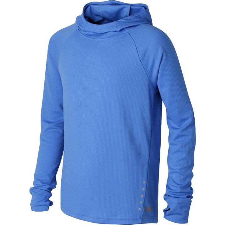Girls 7-16 New Balance Long Sleeve Hooded Performance Tee, Girl's, Size: Small, Brt Blue