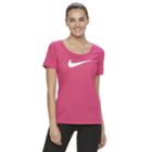 Women's Nike Swoosh Short Sleeve Graphic Tee, Size: Xs, Med Red