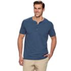 Big & Tall Sonoma Goods For Life&trade; Supersoft Modern-fit Henley, Men's, Size: 3xb, Blue