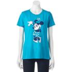 Disney's Minnie Mouse Juniors' Cute Pose Graphic Tee, Girl's, Size: Xs, Light Blue
