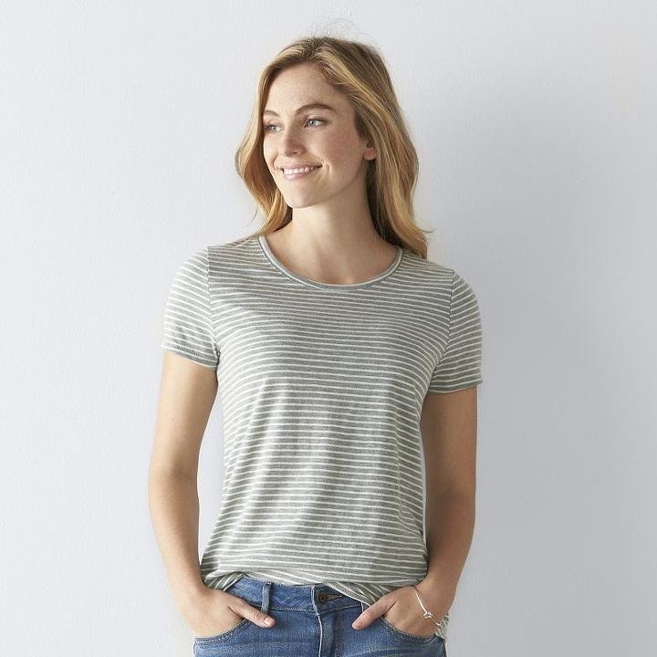 Women's Sonoma Goods For Life&trade; Essential Print Tee, Size: Xs, Lt Green