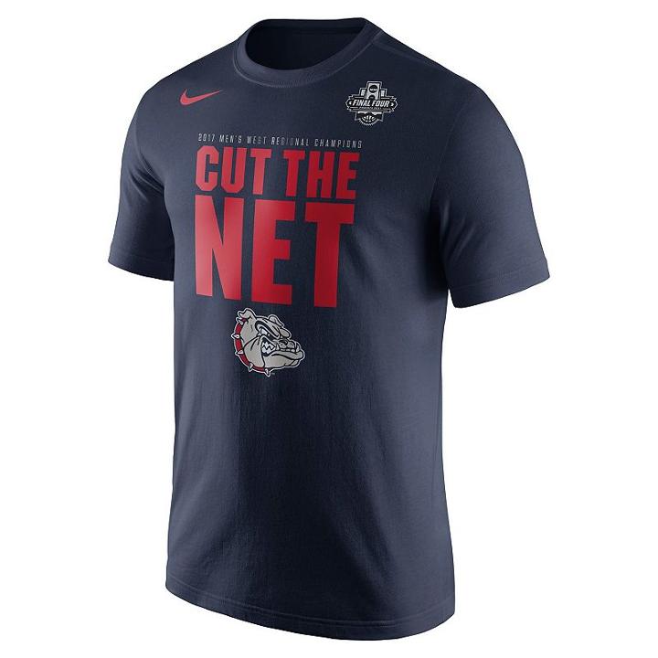 Men's Nike Gonzaga Bulldogs 2017 Men's Basketball Final Four Locker Room Tee, Size: Medium, Blue (navy)