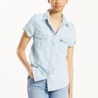 Women's Levi's&reg; Western Shirt, Size: Xs, Light Blue