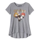 Girls 7-16 Harry Potter, Hermione Granger & Ron Weasley Group Foil Graphic Tee, Girl's, Size: Medium, Med Grey
