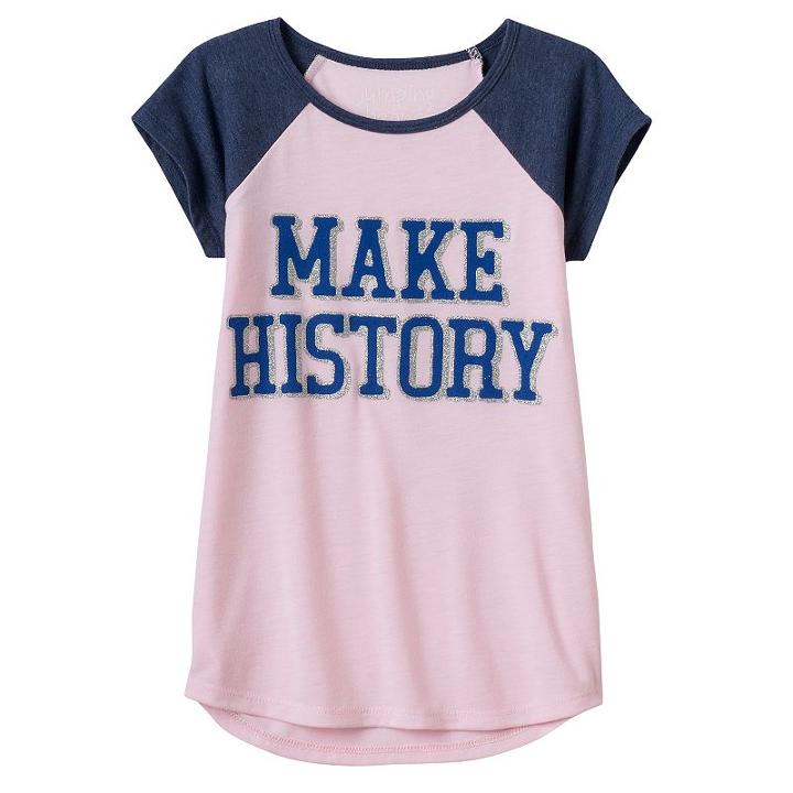 Girls 4-10 Jumping Beans&reg; Inspirational Graphic Tee, Girl's, Size: 6x, Dark Pink