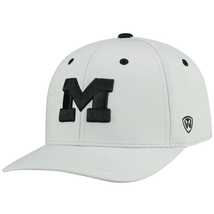 Adult Top Of The World Michigan Wolverines High Power Cap, Men's, Light Grey