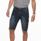 Men's Xray Slim-fit Moto Stretch Denim Cargo Shorts, Size: 30, Dark Blue