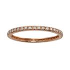 10k Rose Gold 1/3-ct. T.w. Diamond Eternity Wedding Ring, Women's, Size: 8, White