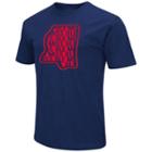 Men's Campus Heritage Ole Miss Rebels State Tee, Size: Xl, Blue (navy)