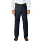 Men's J.m. Haggar Premium Classic-fit Stretch Sharkskin Flat-front Hidden Expandable Waist Dress Pants, Size: 38x32, Dark Blue