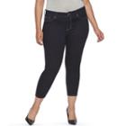 Plus Size Jennifer Lopez Super Skinny Crop Jeans, Women's, Size: 18 W, Blue