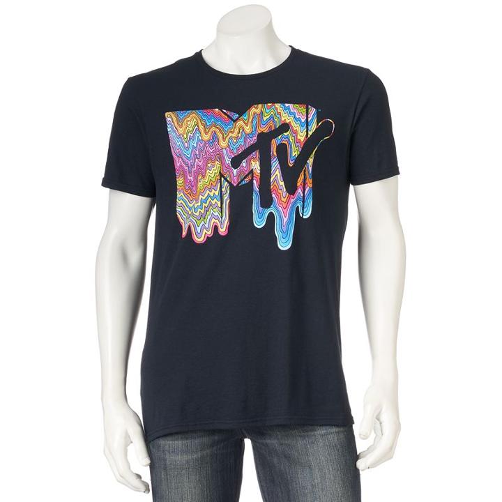 Men's Mtv Logo Tee, Size: Medium, Black