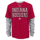 Boys 4-7 Adidas Indiana Hoosiers Mock-layer Tee, Size: M(5/6), Red
