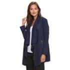 Women's Dana Buchman Faux-suede Open-front Jacket, Size: Large, Blue