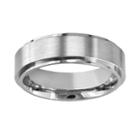 Titanium Raised Center Wedding Band - Men, Size: 14, Grey