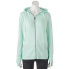 Juniors' So&reg; Perfectly Soft Striped Sleeve Hoodie, Teens, Size: Medium, Brt Green