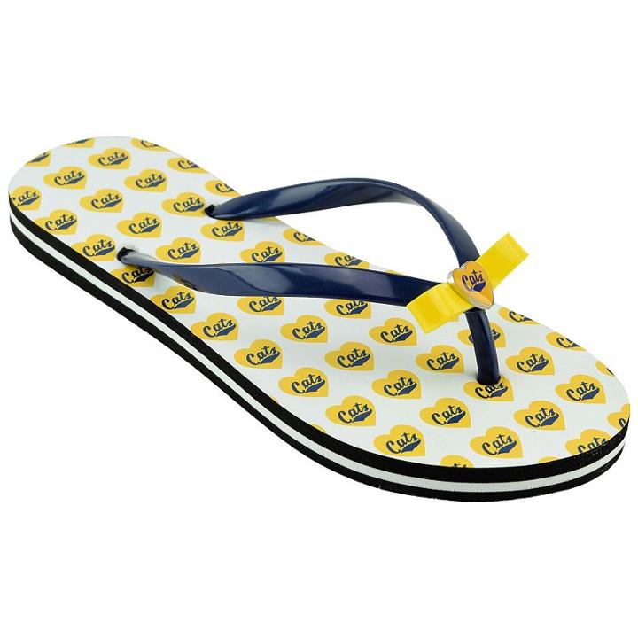 Women's Montana State Bobcats Bow Flip-flops, Size: Large, Blue (navy)