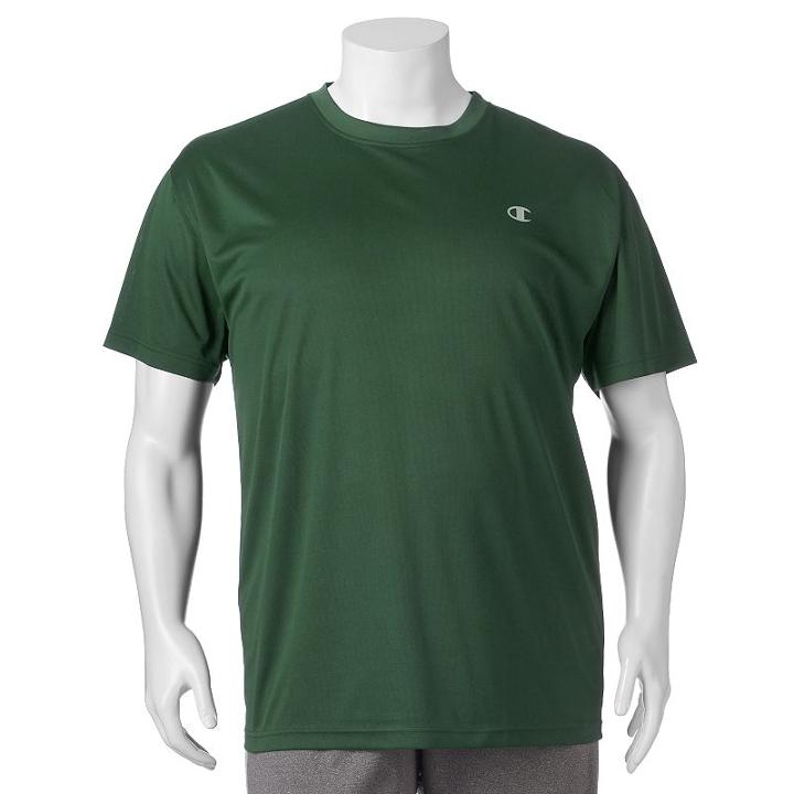 Big & Tall Champion Birdseye Performance Athletic Tee, Men's, Size: Xl, Dark Green