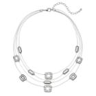 Napier Rectangle Link Multi Strand Necklace, Women's, Silver