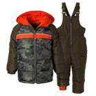 Boys 4-7 I-extreme Camo Heavyweight Jacket & Bib Snowpants Set, Size: 7, Med Green