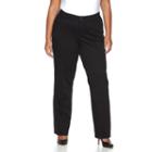 Plus Size Lee Freedom Straight-leg Pants, Women's, Size: 16 - Regular, Black