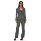 Women's Le Suit Shawl Collar Pant Suit, Size: 10, Black
