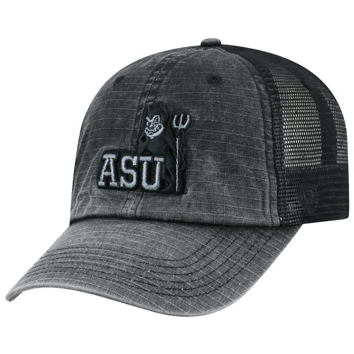 Adult Top Of The World Arizona State Sun Devils Ploom Ripstop Cap, Men's, Black