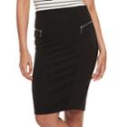Juniors' Joe B Stretchy Pencil Skirt, Teens, Size: Xl, Black